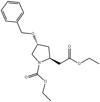 (2S,4R)-ethyl 4-(benzyloxy)-2-(2-ethoxy-2-oxoethyl)pyrrolidine-1-carboxylate