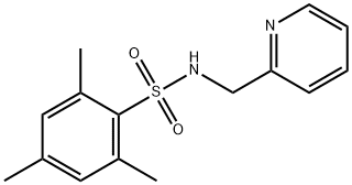 2,4,6-trimethyl-N-(pyridin-2-ylmethyl)benzenesulfonamide 化学構造式