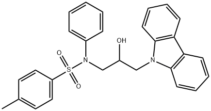 N-(3-(9H-carbazol-9-yl)-2-hydroxypropyl)-4-methyl-N-phenylbenzenesulfonamide 结构式