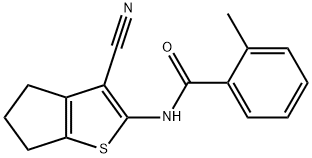 N-(3-cyano-5,6-dihydro-4H-cyclopenta[b]thiophen-2-yl)-2-methylbenzamide Structure