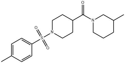 (3-methylpiperidin-1-yl)(1-tosylpiperidin-4-yl)methanone,321970-68-7,结构式