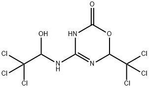 4-(2,2,2-Trichloro-1-hydroxy-ethylamino)-6-trichloromethyl-5,6-dihydro-[1,3,5]oxadiazin-2-one,321976-41-4,结构式
