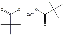 Propanoic acid, 2,2-dimethyl-, copper(2+) salt Structure