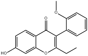 2-ethyl-7-hydroxy-3-(2-methoxyphenyl)-4H-chromen-4-one 结构式