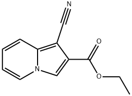 2-Indolizinecarboxylic acid, 1-cyano-, ethyl ester Structure