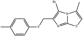 5-bromo-3-methyl-6-((p-tolylthio)methyl)imidazo[2,1-b]thiazole Structure