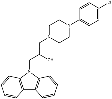 1-(9H-carbazol-9-yl)-3-(4-(4-chlorophenyl)piperazin-1-yl)propan-2-ol 结构式