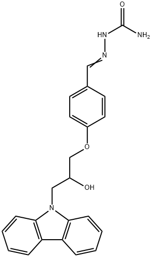 (E)-2-(4-(3-(9H-carbazol-9-yl)-2-hydroxypropoxy)benzylidene)hydrazine-1-carboxamide 结构式