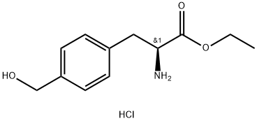 L-4-羟甲基苯丙氨酸乙酯盐酸盐, 325153-10-4, 结构式