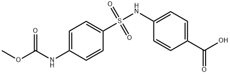 4-((4-((methoxycarbonyl)amino)phenyl)sulfonamido)benzoic acid,325476-15-1,结构式