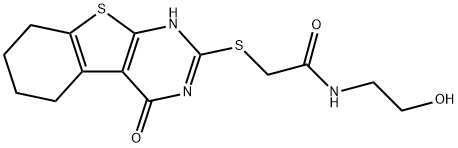 N-(2-hydroxyethyl)-2-((4-oxo-3,4,5,6,7,8-hexahydrobenzo[4,5]thieno[2,3-d]pyrimidin-2-yl)thio)acetamide|