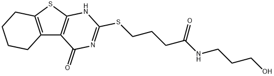 N-(3-hydroxypropyl)-4-((4-oxo-3,4,5,6,7,8-hexahydrobenzo[4,5]thieno[2,3-d]pyrimidin-2-yl)thio)butanamide|