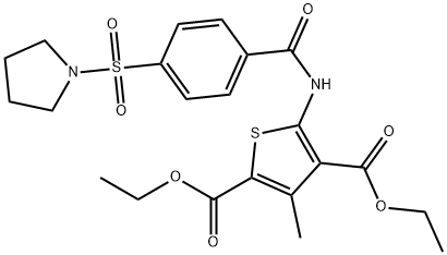 325694-41-5 diethyl 3-methyl-5-(4-(pyrrolidin-1-ylsulfonyl)benzamido)thiophene-2,4-dicarboxylate