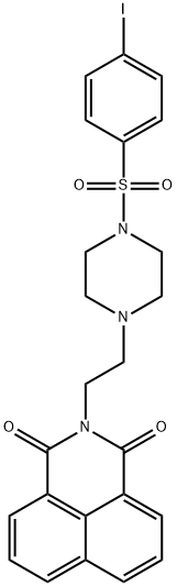 2-(2-(4-((4-iodophenyl)sulfonyl)piperazin-1-yl)ethyl)-1H-benzo[de]isoquinoline-1,3(2H)-dione Structure