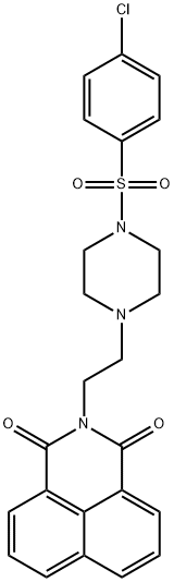 2-(2-(4-((4-chlorophenyl)sulfonyl)piperazin-1-yl)ethyl)-1H-benzo[de]isoquinoline-1,3(2H)-dione Struktur