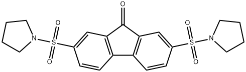 2,7-bis(pyrrolidin-1-ylsulfonyl)-9H-fluoren-9-one 化学構造式