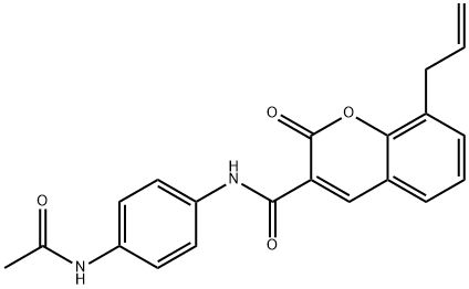 N-(4-acetamidophenyl)-8-allyl-2-oxo-2H-chromene-3-carboxamide Structure