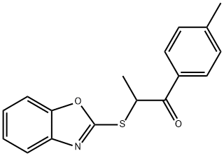 2-(benzo[d]oxazol-2-ylthio)-1-(p-tolyl)propan-1-one Structure