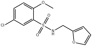 5-chloro-N-(furan-2-ylmethyl)-2-methoxybenzenesulfonamide Structure