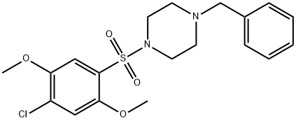 1-benzyl-4-[(4-chloro-2,5-dimethoxyphenyl)sulfonyl]piperazine Structure