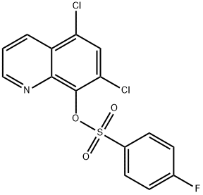 5,7-dichloroquinolin-8-yl 4-fluorobenzenesulfonate 结构式