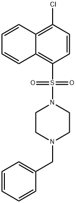 1-benzyl-4-((4-chloronaphthalen-1-yl)sulfonyl)piperazine Structure