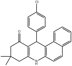 12-(4-CHLOROPHENYL)-9,9-DIMETHYL-8,9,10,12-TETRAHYDROBENZO[A]ACRIDIN-11(7H)-ONE 化学構造式