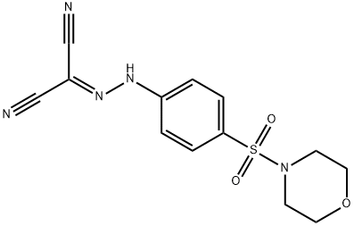 {[4-(4-morpholinylsulfonyl)phenyl]hydrazono}malononitrile Struktur