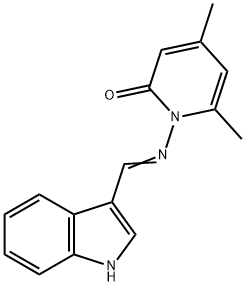 1-[(1H-indol-3-ylmethylene)amino]-4,6-dimethyl-2(1H)-pyridinone Structure