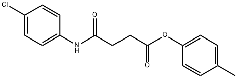 4-methylphenyl 4-[(4-chlorophenyl)amino]-4-oxobutanoate Struktur