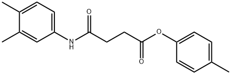 4-methylphenyl 4-[(3,4-dimethylphenyl)amino]-4-oxobutanoate Structure