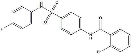 2-bromo-N-(4-{[(4-fluorophenyl)amino]sulfonyl}phenyl)benzamide Struktur