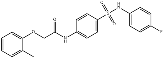 N-(4-{[(4-fluorophenyl)amino]sulfonyl}phenyl)-2-(2-methylphenoxy)acetamide,327067-84-5,结构式