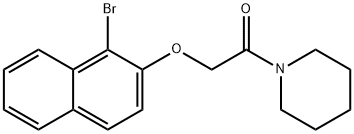 1-{[(1-bromo-2-naphthyl)oxy]acetyl}piperidine Structure