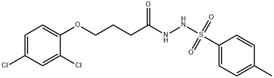 4-(2,4-dichlorophenoxy)-N'-[(4-methylphenyl)sulfonyl]butanohydrazide 化学構造式