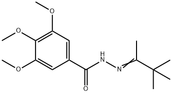 3,4,5-trimethoxy-N'-(1,2,2-trimethylpropylidene)benzohydrazide Structure