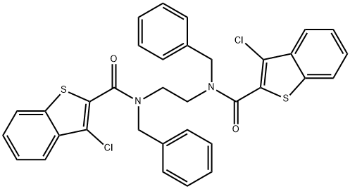 N,N'-1,2-ethanediylbis(N-benzyl-3-chloro-1-benzothiophene-2-carboxamide) Structure