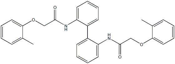 N,N'-2,2'-biphenyldiylbis[2-(2-methylphenoxy)acetamide] 化学構造式