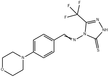 328022-35-1 (E)-4-((4-morpholinobenzylidene)amino)-5-(trifluoromethyl)-4H-1,2,4-triazole-3-thiol