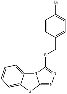 3-((4-bromobenzyl)thio)benzo[4,5]thiazolo[2,3-c][1,2,4]triazole 化学構造式