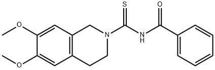 N-(6,7-dimethoxy-1,2,3,4-tetrahydroisoquinoline-2-carbonothioyl)benzamide Structure