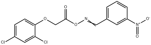 3-nitrobenzaldehyde O-[2-(2,4-dichlorophenoxy)acetyl]oxime Structure