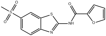 N-(6-(methylsulfonyl)benzo[d]thiazol-2-yl)furan-2-carboxamide Struktur