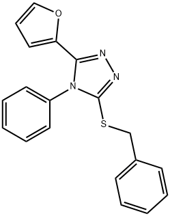 3-benzylsulfanyl-5-(furan-2-yl)-4-phenyl-1,2,4-triazole Structure