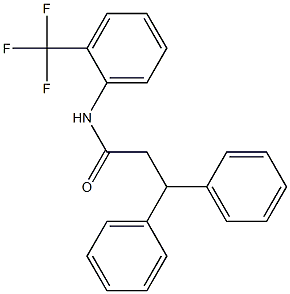 3,3-diphenyl-N-[2-(trifluoromethyl)phenyl]propanamide 结构式