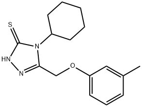 4-cyclohexyl-5-((m-tolyloxy)methyl)-4H-1,2,4-triazole-3-thiol 结构式