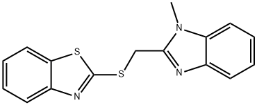 2-(((1-methyl-1H-benzo[d]imidazol-2-yl)methyl)thio)benzo[d]thiazole 结构式