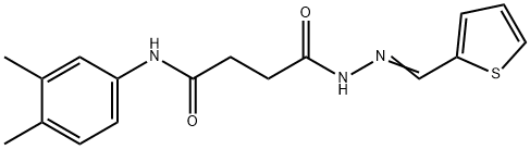 N-(3,4-dimethylphenyl)-4-oxo-4-[2-(2-thienylmethylene)hydrazino]butanamide Struktur