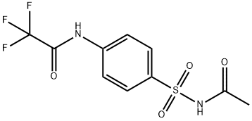 N-[4-(acetylsulfamoyl)phenyl]-2,2,2-trifluoroacetamide 化学構造式