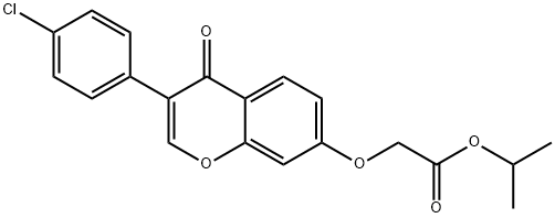 isopropyl 2-((3-(4-chlorophenyl)-4-oxo-4H-chromen-7-yl)oxy)acetate 结构式